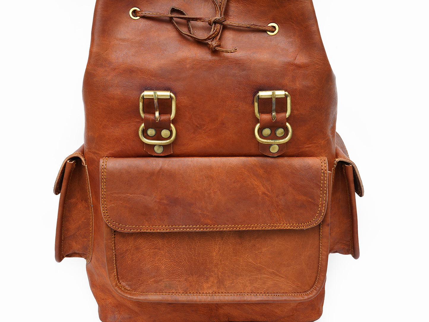 Brown Genuine Leather Vintage Backpack