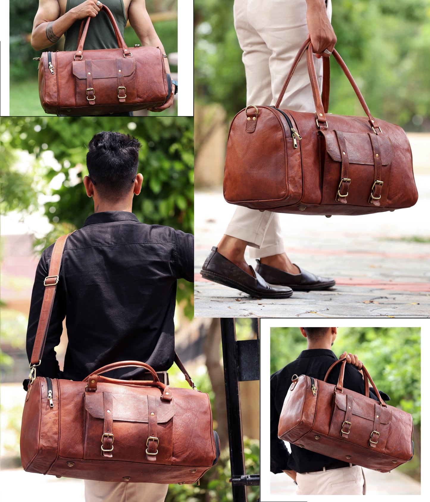 Genuine Leather Duffel Bag