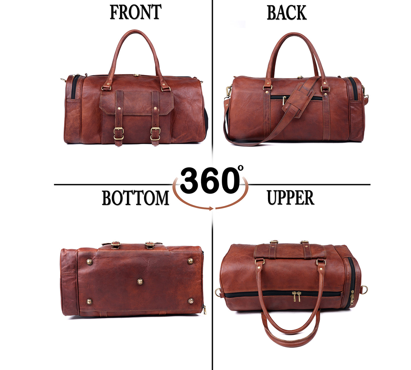 Genuine Leather Duffel Bag