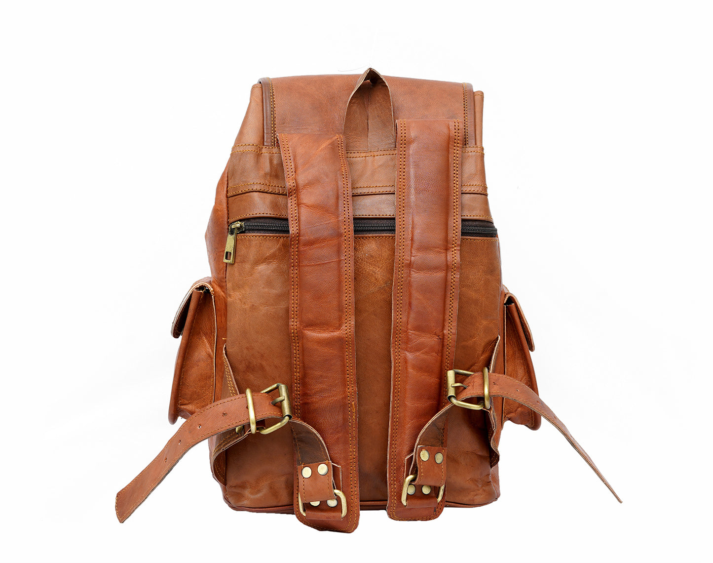 Brown Genuine Leather Vintage Backpack