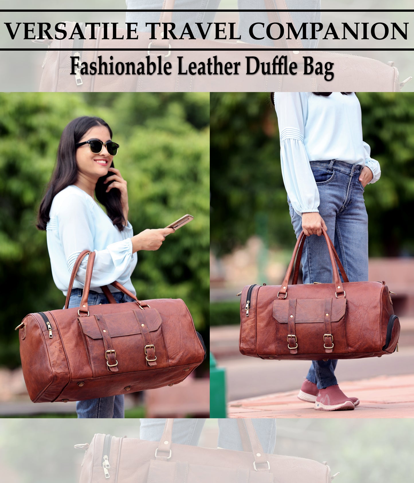 Genuine Leather Duffel Bag