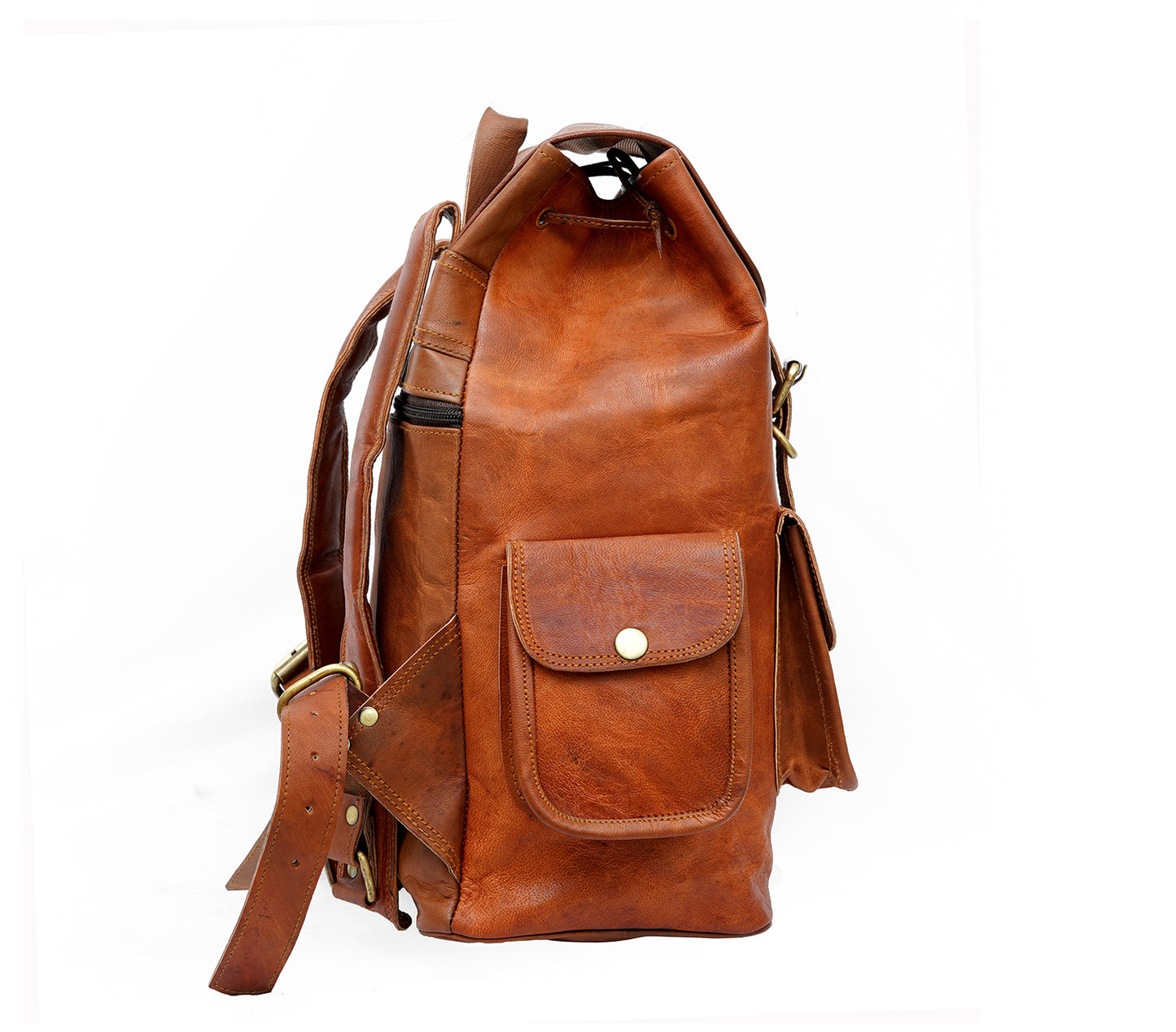 Brown Genuine Leather Vintage Backpack